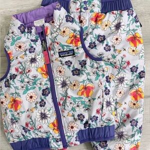 patagonia puff ball reversible vest and snow pants 2T